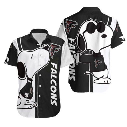 Beach Shirt Atlanta Falcons Snoopy Lover 3D Printed Hawaiian Shirt -hothawaiianshirt