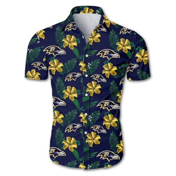 Beach Shirt Baltimore Ravens Hawaiian Shirt Short Sleeve For Summer -hothawaiianshirt
