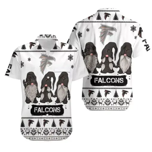 Beach Shirt Christmas Gnomes Atlanta Falcons Ugly Sweatshirt Christmas 3D Hawaiian Shirt -hothawaiianshirt