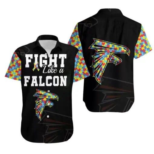 Beach Shirt Fight Like A Atlanta Falcons Autism Support Hawaiian Shirt -hothawaiianshirt