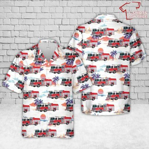 Canada Surrey Fire Hall 2 Button Up Hawaiian Shirt for summer