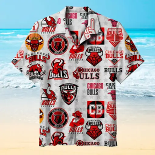 Chicago-Bulls-NBA full icon team hawiian shirt for fans