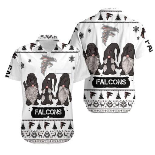 Christmas Gnomes Atlanta Falcons Ugly Sweatshirt Christmas 3D Hawaiian Shirt Beach Set -hothawaiianshirt