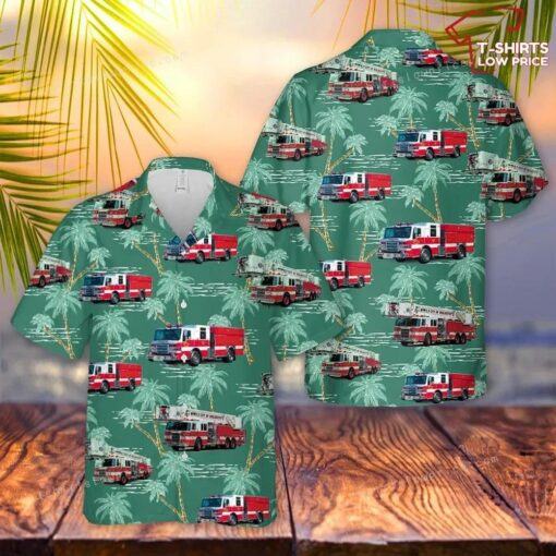 City Of Burlington Fire Department Cheap Hawaiian Shirt for summer