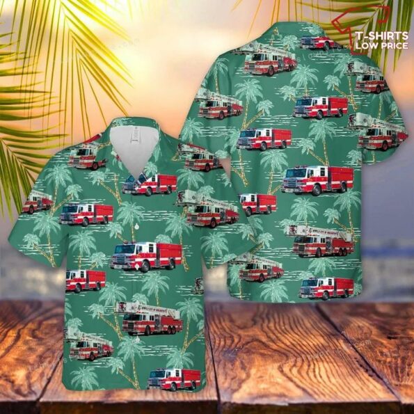 City Of Burlington Fire Department Cheap Hawaiian Shirt for summer