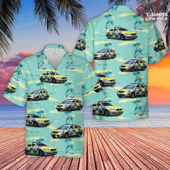 City Of London Police Button Up Hawaiian Shirt for summer