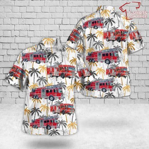 Corona Riverside County California Corona Fire Department Hawaiian Shirt Outfit for summer