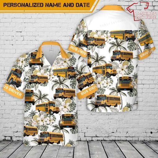 Custom School Bus Driver Hawaiian Shirt For Men And Women for summer