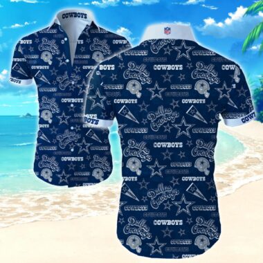 Dallas Cowboys Hawaiian Shirt Summer Tropical Flower Slim Fit Body hothawaiianshirt