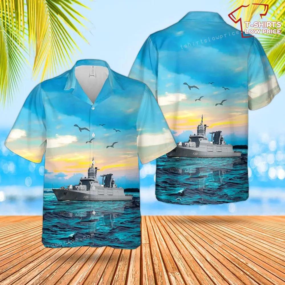 Deutsche Marine Nordrhein-westfalen (f223) Hawaiian Shirt Outfit for summer