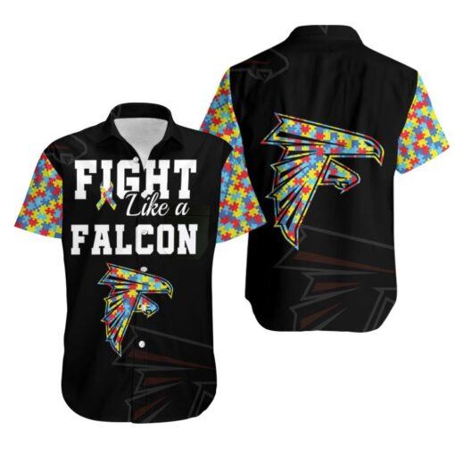 Fight like a Atlanta Falcons Autism Support Hawaiian Shirt -hothawaiianshirt