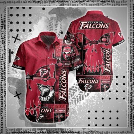 Gift For Husband Gift For Dad Atlanta Falcons Skull Hawaiian Shirt Mh113 -hothawaiianshirt