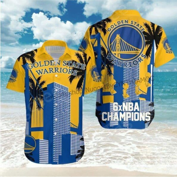 Golden State Warriors Hawaiian Shirt 6 NBA Champions Best Basketball for fan