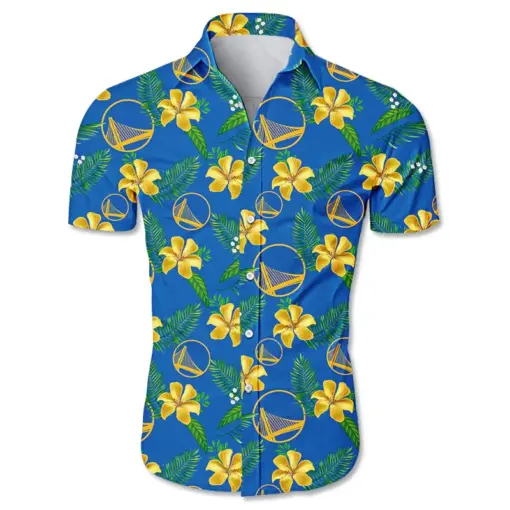 Golden State Warriors Hawaiian Shirt Small Flowers for fans