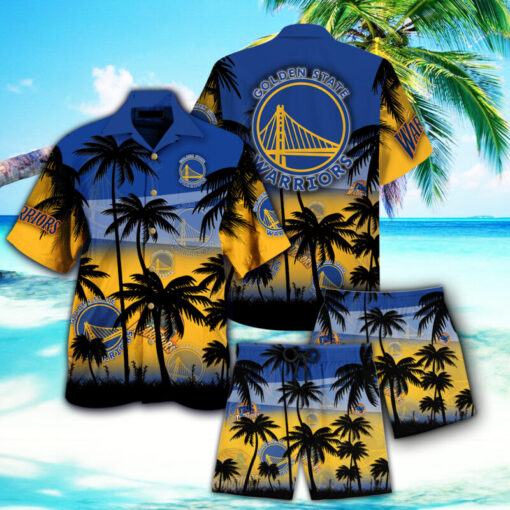 Golden State Warriors coconut tree champions legend Hawaiian shirt combo summer