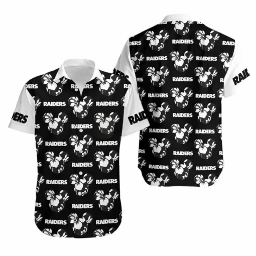 Las-Vegas-Raiders-Mickey-and-Flowers-Hawaiian-Shirt-For-Fans-summer