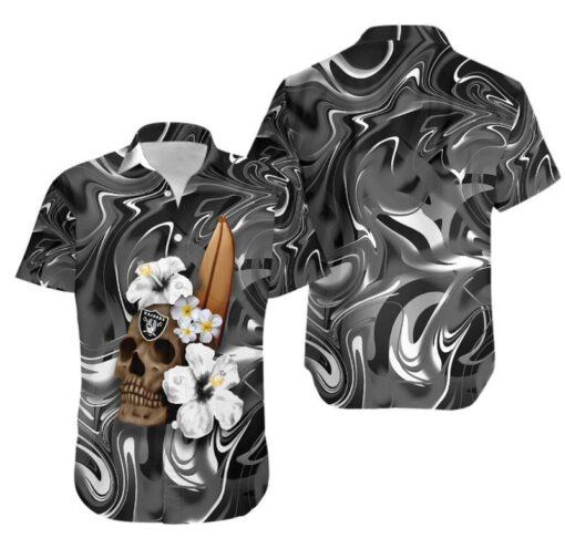 Las-Vegas-Raiders-Skull-and-Hibiscus-Flower-NFL-Hawaiian-Shirt-For-Fans-summer