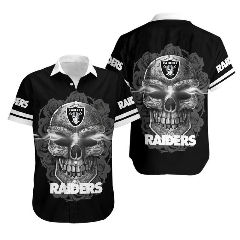Las-Vegas-Raiders-Sugar-Skull-NFL-Hawaiian-Shirt-For-Fans-summer