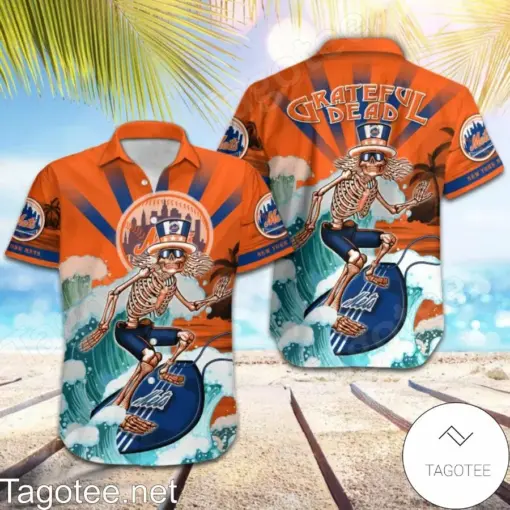 MLB New York Mets Grateful Dead surf Hawaiian Shirt for fan