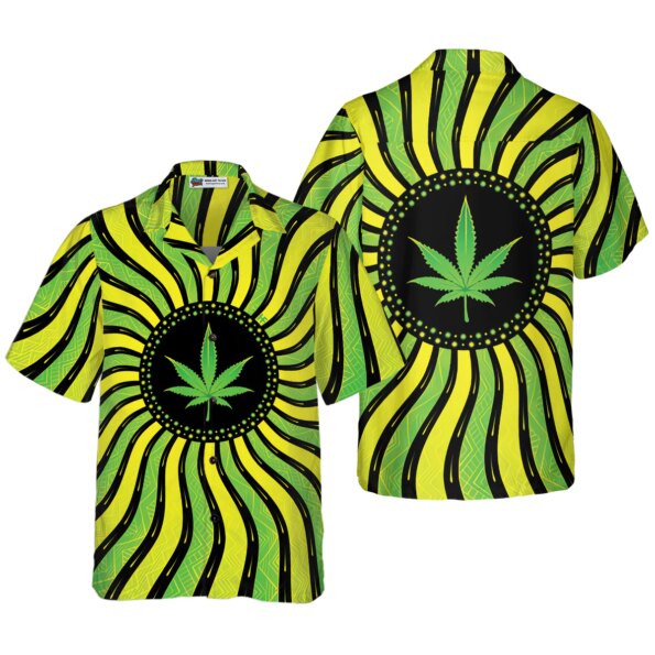 Magic Marijuana Leaf With Sacred Geometry Hawaiian Shirt hot trend for summer