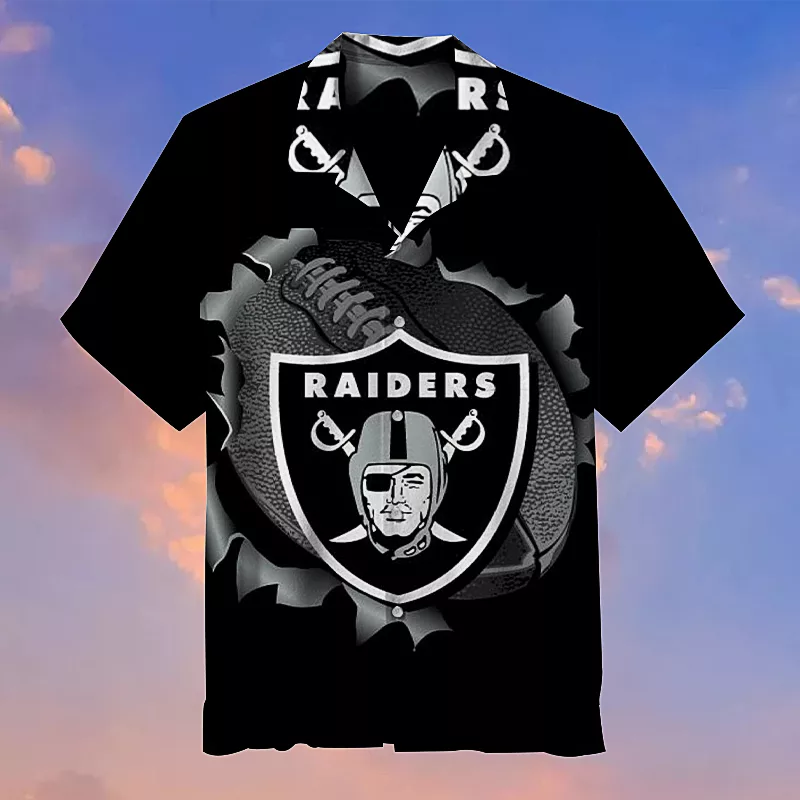 NFL-Oakland-Raiders-black-ball-breck-3D-Shirt-For-Fans-summer