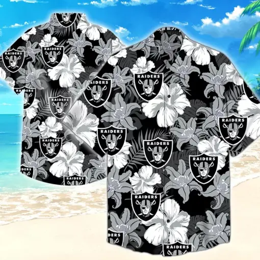 NFL-Oakland-Raiders-night-Hawaiian-3D-shirt-For-Fans-summer