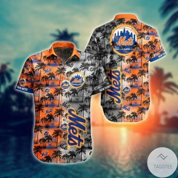 New York Mets MLB Hawaiian Shirt coconut tree island for fan