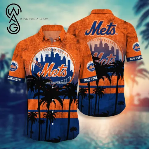 New York Mets MLB team hawaiian shirt coconut vintage