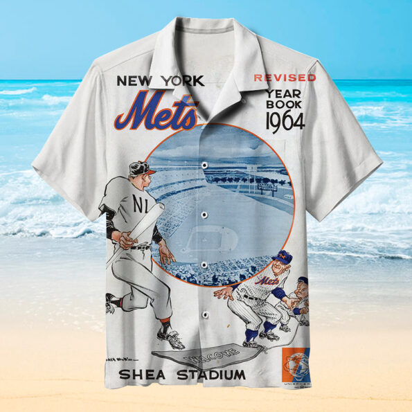 New York Mets shea stadium 1964 yeah book legend hawaiian shirt
