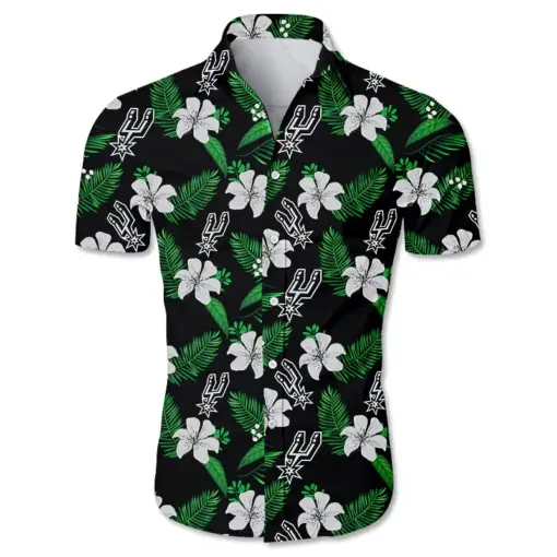 SanAntonio Spurs Hawaiian Shirt Small Flowers for fans