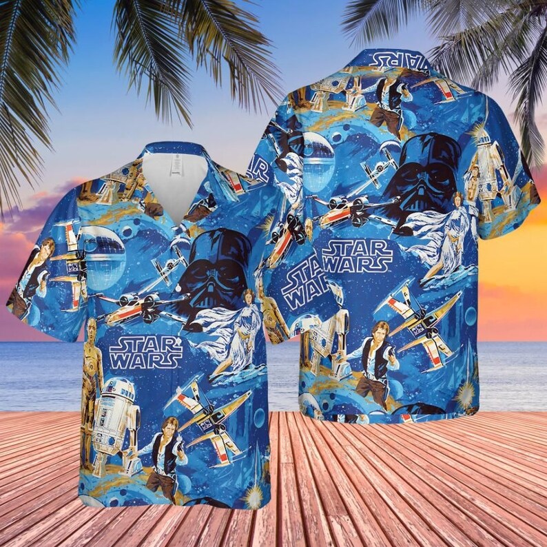Spaceship-Star-Wars-Scenes-Hawaiian-3D-shirt-Best-Summer-Vacation-hothawaiianshirt