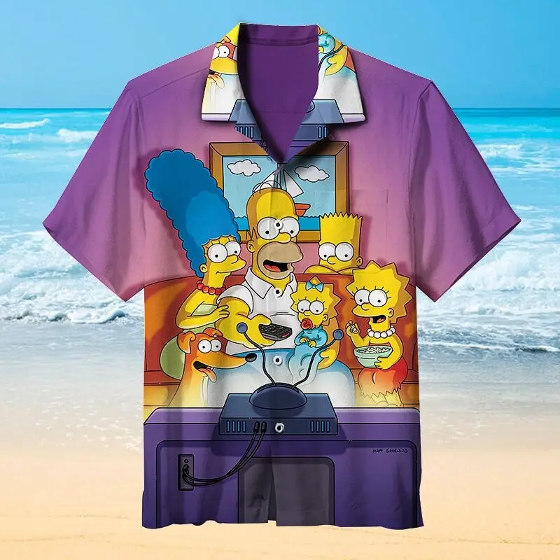 The-Simpsons-Family-Summer-Vacation-Hawaiian-shirts-for-gift