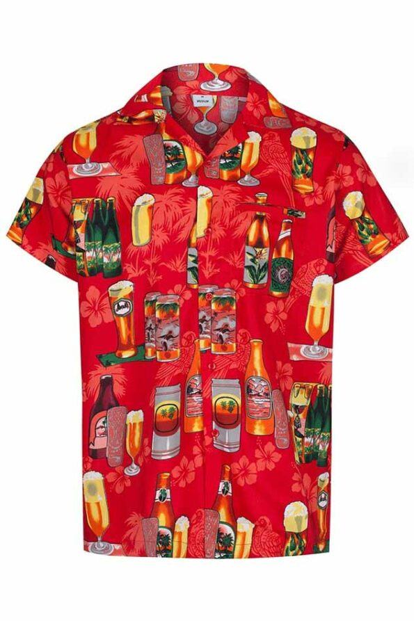 beer chill hawaiian shirt red style-hothawaiianshirt for summer