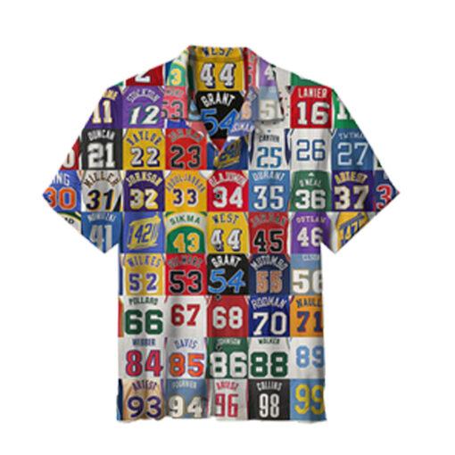 nba hawaiian shirt full number player for fans