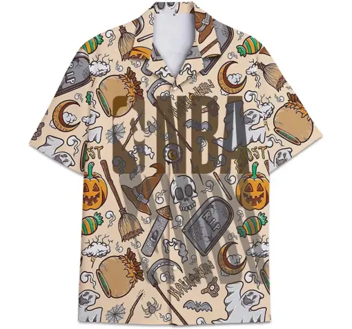 nba wall of Halloween Pattern Gosh Pumpkin hawiian shirt