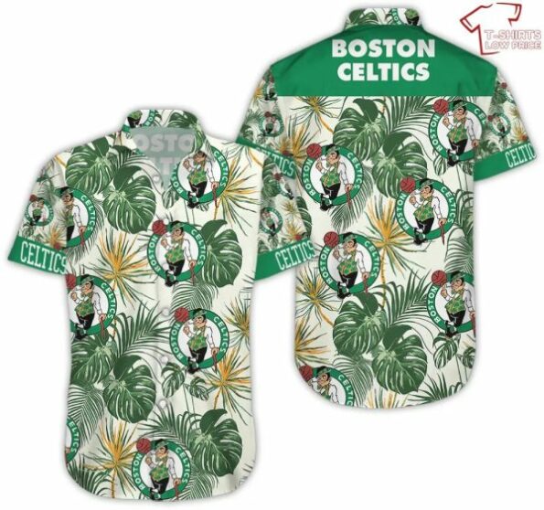 Boston Celtics Tropical Flower Short Sleeve Hawaiian Shirt for fan