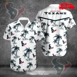 Houston Texans NFL Team Tropical Coconut Hot Summer Button Hawaiian Shirt