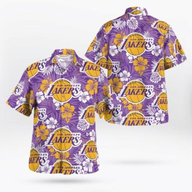 Los-Angeles-Lakers-Floral-Spectra-Hawaiian-Shirt-for-fan