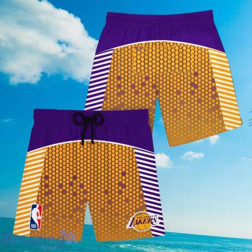 Los Angeles Lakers NBA Hawaiian Shirt And Short