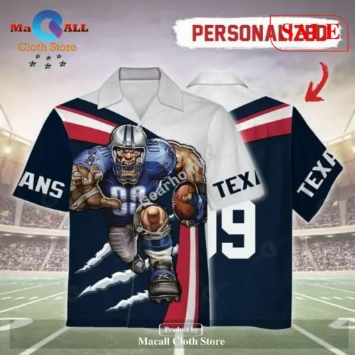 Personalized Gearhomies Unisex Hawaiian Shirt Houston Texans Football Team 3D Apparel