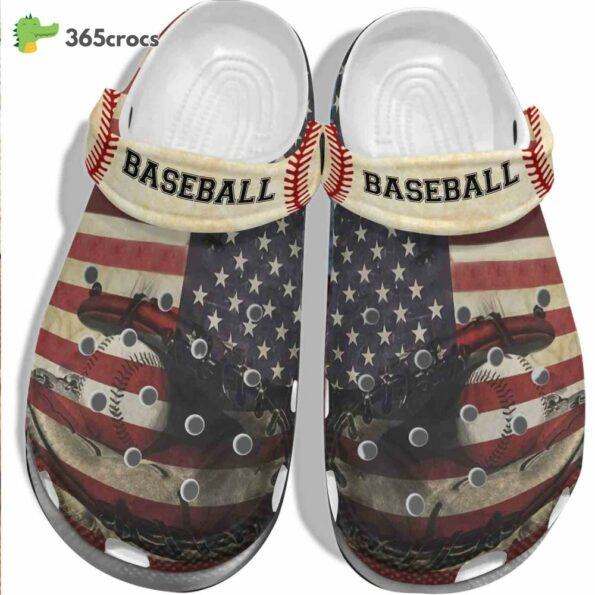 America Baseball For Batter Baseball Bland For Men Women Crocs Clog Shoes