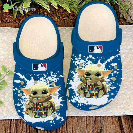 Baby-Yoda-Los-Angeles-Dodgers-Mlb-Crocs-Clog-Shoes