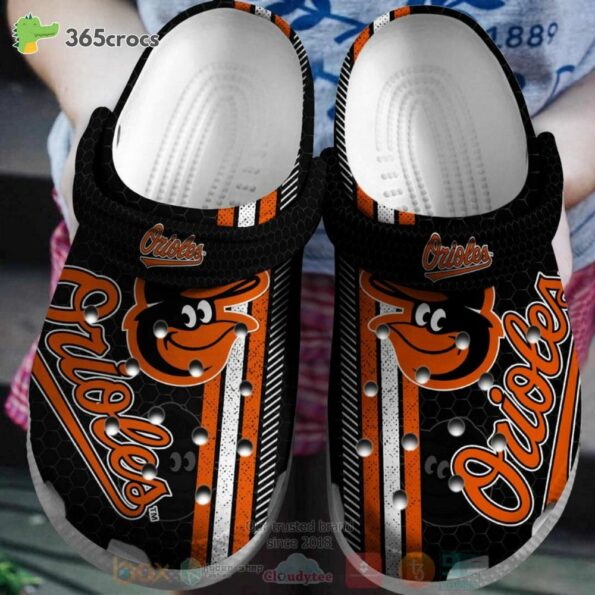 Baltimore Orioles Orange-Black Mlb Crocs Clog Shoes