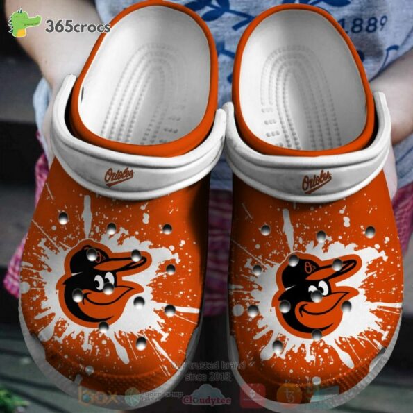 Baltimore Orioles Orange-White Mlb Crocs Clog Shoes