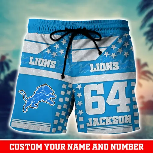 Detroit Lions Parrot Island NFL full 3D Short for fans