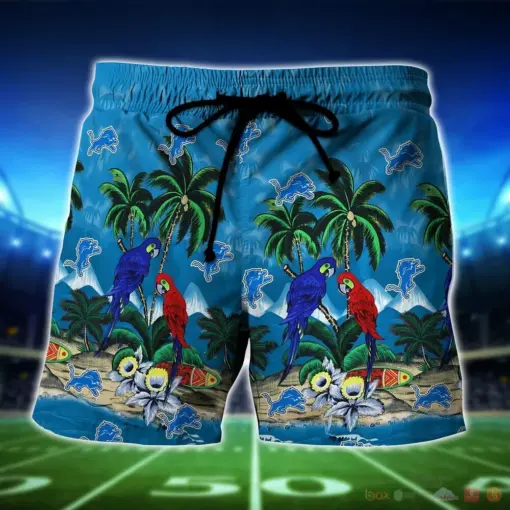 Detroit Lions Parrot Island NFL full 3D Shorts for fans