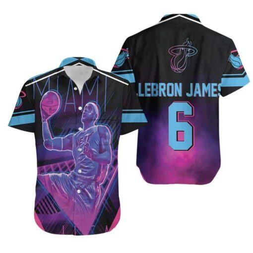 Lebron James 6 Miami Heat Hawaiian Shirt Gift For Basketball Fans for fan