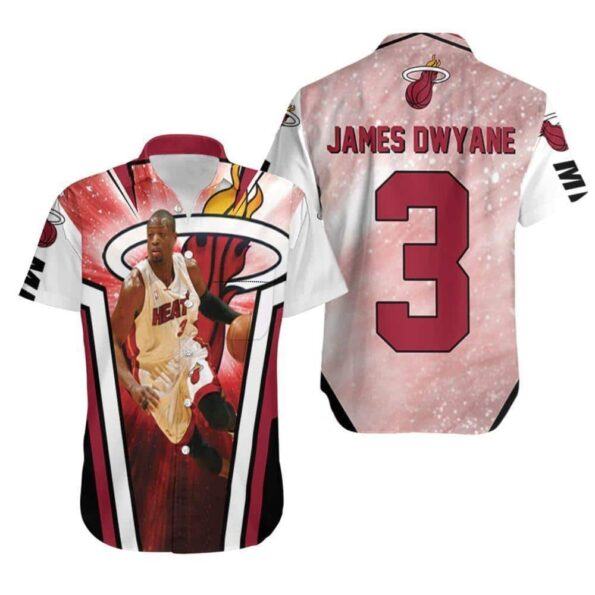 Miami Heat Hawaiian Shirt James Dwyane Wade For Basketball Lovers for fan