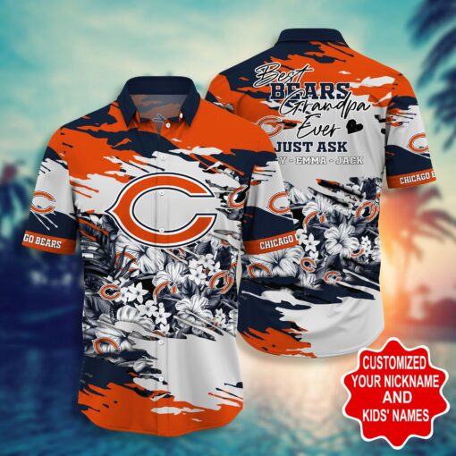 NFL Chicago Bears Personalized football 3d Hawaiian Shirt