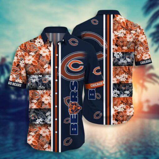 NFL Chicago Bears Style Hot Trending 3 football 3d Hawaiian Shirt Short